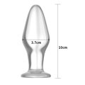 Skleněný anální kolík Glass Romance 43