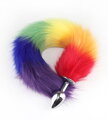 Anální kolík s liščím ocáskem Pride