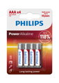 Alkalické baterie Philips 4xAAA