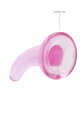 Průhledné dildo s přísavkou, růžové