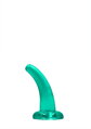 Průhledné dildo s přísavkou, tyrkysové