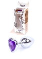 Anální ocelový šperk s fialovým krystalem