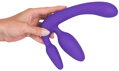 Trojité dildo Strap-on Strapless 