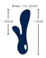 Mini Rabbit vibrátor  Jülie LOVETOYS - Modrý