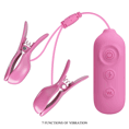 Vibrační, elektrostimulační svorky na bradavky PRETTY LOVE -NIPPLE CLIP