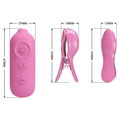 Vibrační, elektrostimulační svorky na bradavky PRETTY LOVE -NIPPLE CLIP