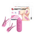 Vibrační, elektrostimulační svorky na bradavky PRETTY LOVE -NIPPLE CLIP