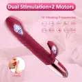 Hřejivý vibrátor s pulzací - Růžový