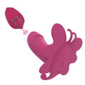 Motýlkový kalhotkový vibrátor na dálkové ovládání- Růžový