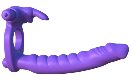 Vibrační erekční kroužek s análním kolíkem a stimulací klitorisu