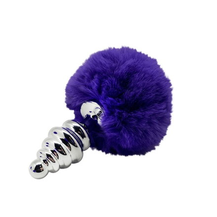 Anální kolík - purple and fluffy