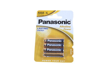 Alkalické baterie Panasonic 4xAAA