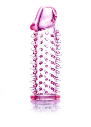 Růžový elastický návlek na penis