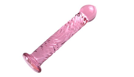 Skleněné dildo Růžové